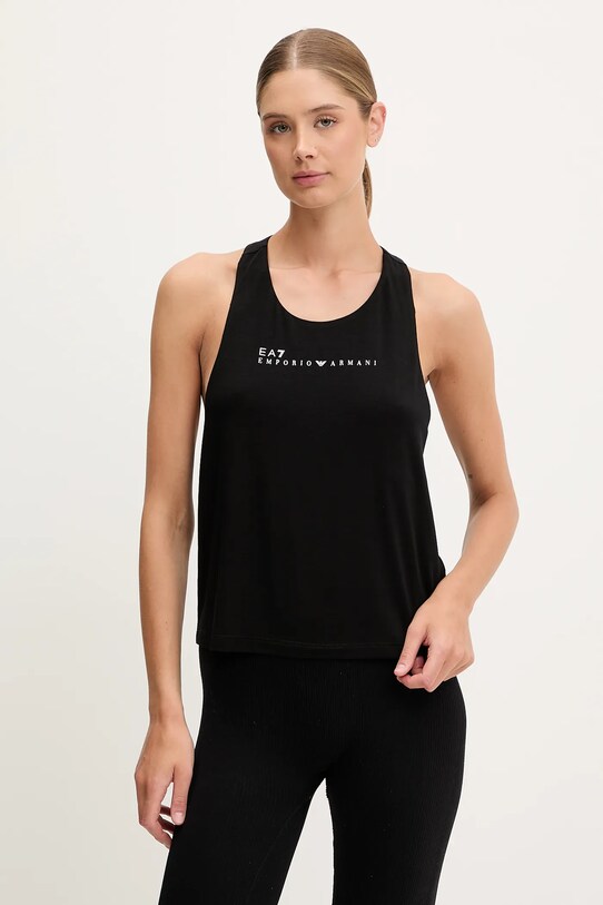 EA7 Emporio Armani top treningowy regular czarny AF12945.7W000273