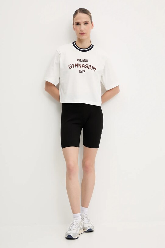 EA7 Emporio Armani tricou din bumbac AF13243.7W000148 alb SS25