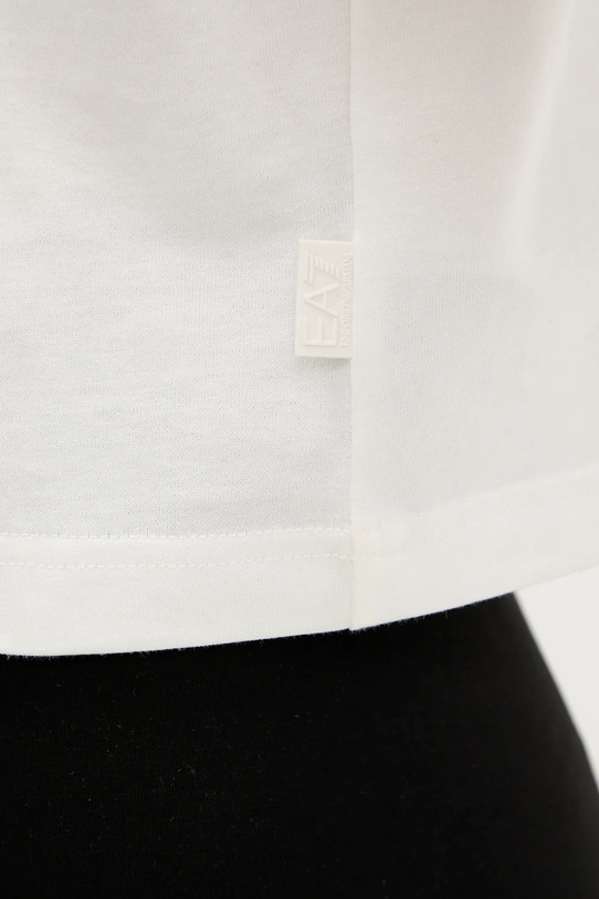 Βαμβακερό μπλουζάκι EA7 Emporio Armani AF13243.7W000148 λευκό