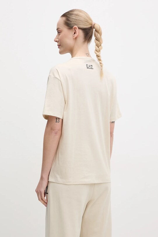 Îmbrăcăminte EA7 Emporio Armani tricou din bumbac AF12503.7W000098 bej