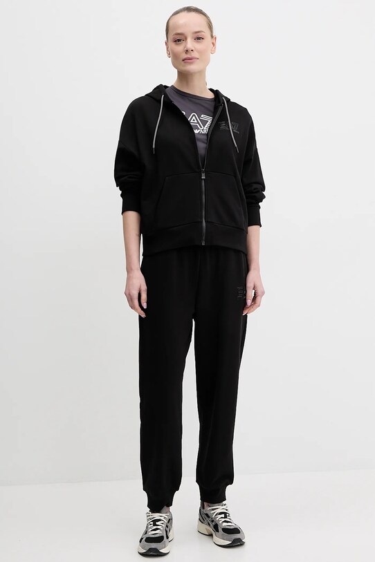 EA7 Emporio Armani tricou din bumbac AF12503.7W000098 maro SS25