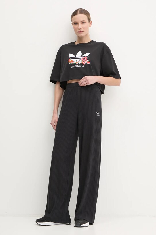 adidas Originals pamut póló Nelson JC8333 fekete SS25