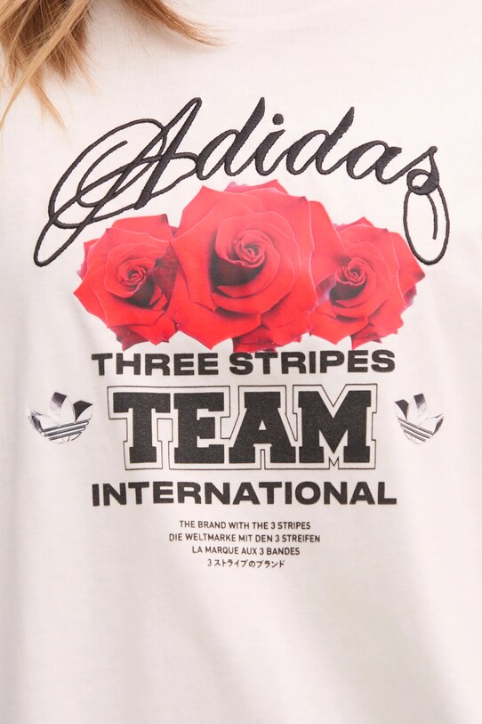Футболка adidas Originals FLOWER TEE JN6690 бежевий