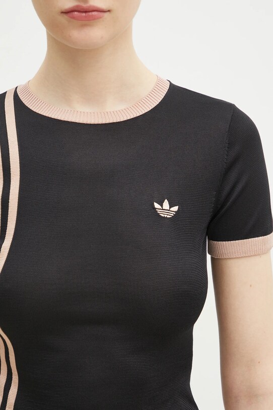 adidas Originals t-shirt KNITTED 3S TEE black JJ0960
