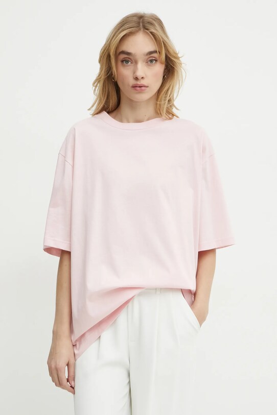 Ivy Oak tricou din bumbac uni roz IO1100X2361