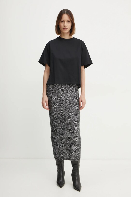 Ivy Oak tricou din bumbac IO1100X2322 negru SS25