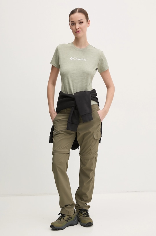 Αθλητικό μπλουζάκι Columbia Columbia Move 2103691 πράσινο SS25