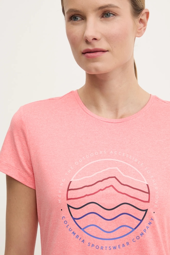 Спортивна футболка Columbia Sloan Ridge рожевий 2077451