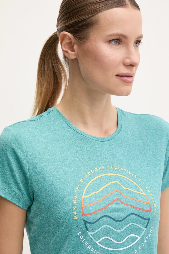 Columbia tricou sport Sloan Ridge turcoaz 2077451