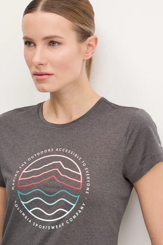 Columbia t-shirt sportowy Sloan Ridge szary 2077451