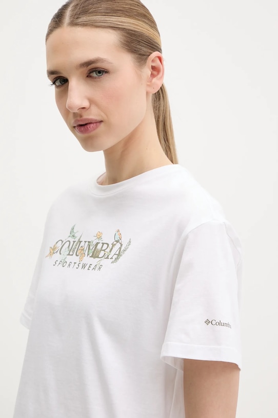 Columbia t-shirt bawełniany Rolling Bend biały 2119991