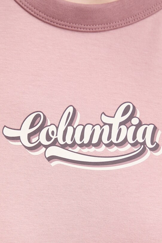 Памучна тениска Columbia Rolling Bend 2120001 розов