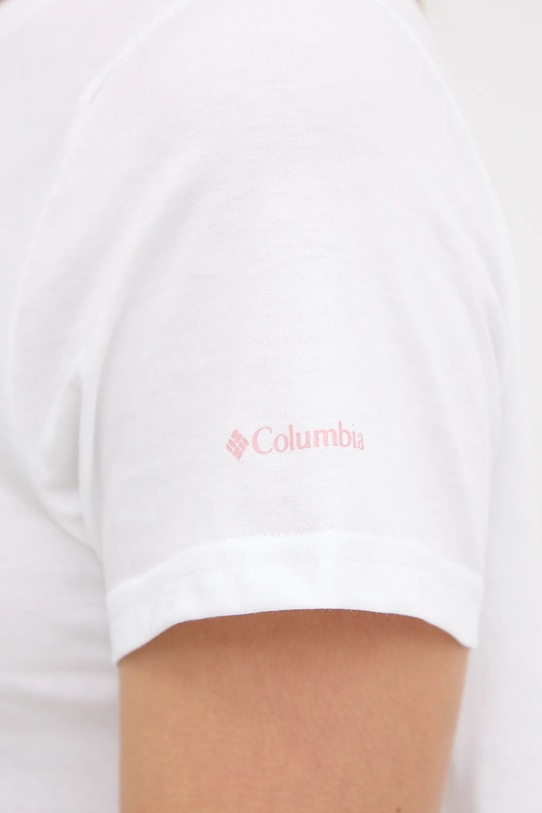 Columbia t-shirt bawełniany Rolling Bend 2120021 biały