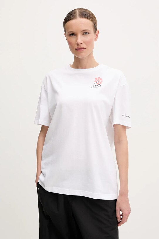 Îmbrăcăminte Columbia tricou din bumbac Rolling Bend 2120031 alb