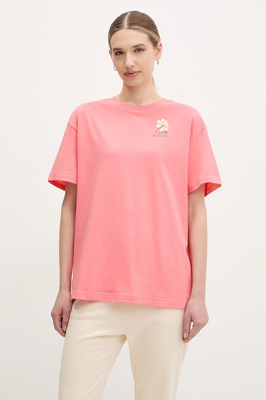 Columbia t-shirt bawełniany Rolling Bend nadruk pomarańczowy 2120031