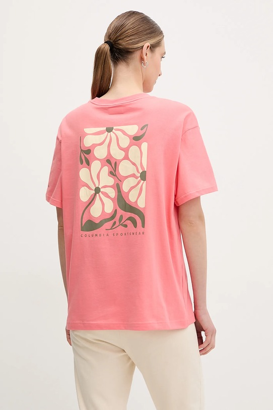 Odzież Columbia t-shirt bawełniany Rolling Bend 2120031 pomarańczowy