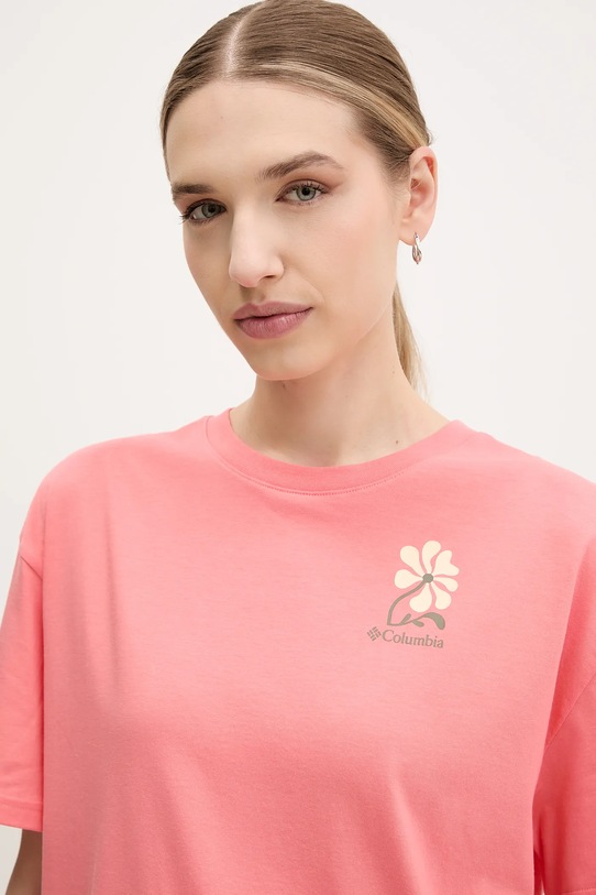 Columbia t-shirt bawełniany Rolling Bend pomarańczowy 2120031