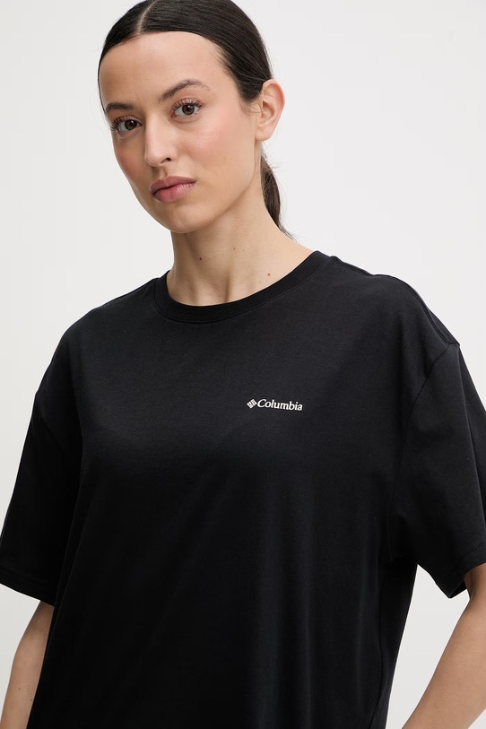 Columbia t-shirt bawełniany Rolling Bend czarny 2120031