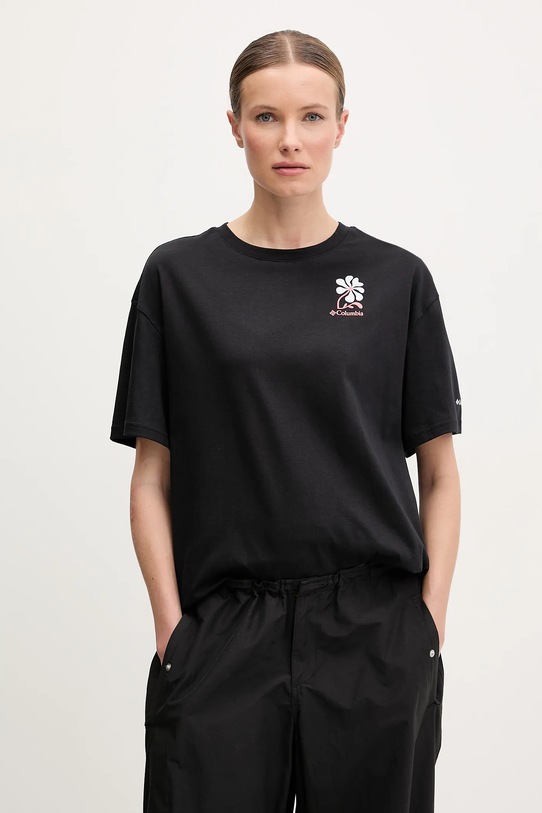 Îmbrăcăminte Columbia tricou din bumbac Rolling Bend 2120031 negru