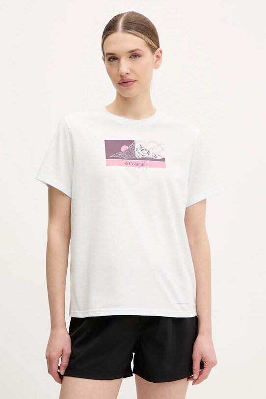 Columbia t-shirt Delta Drift nadruk niebieski 2120121