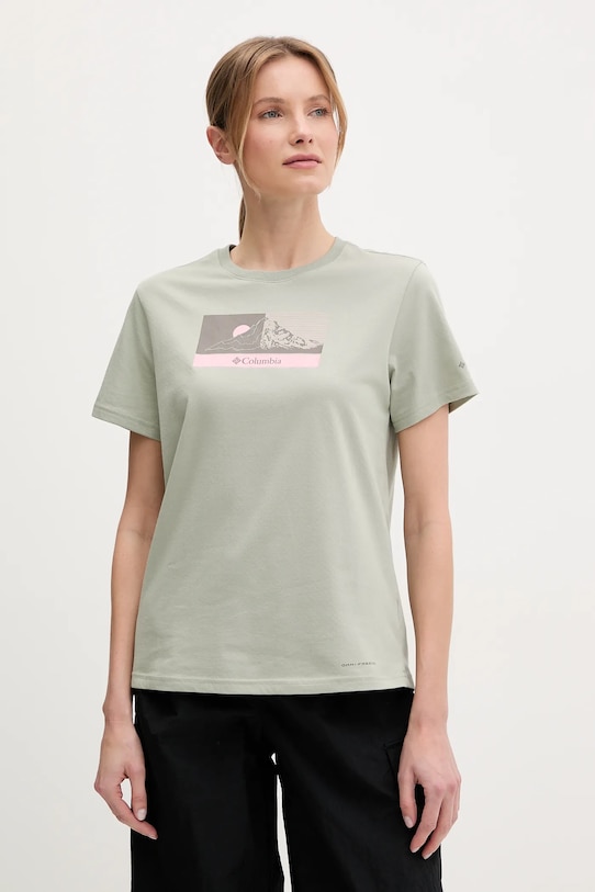 Columbia t-shirt Delta Drift zielony 2120121