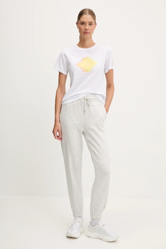 Columbia tricou Sun Trek 2120133 alb SS25