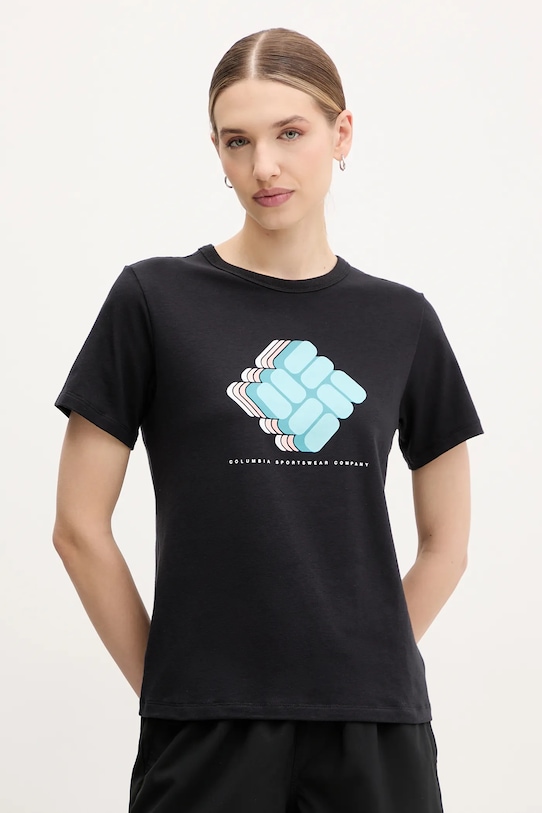 Columbia t-shirt Sun Trek z elastanem czarny 2120133