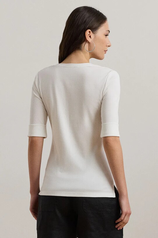 Bavlněné tričko Lauren Ralph Lauren 200815843 bílá SS25
