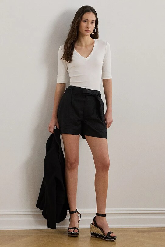 Oblečení Bavlněné tričko Lauren Ralph Lauren 200815843 bílá