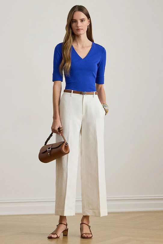 Odzież Lauren Ralph Lauren t-shirt 200815843 niebieski