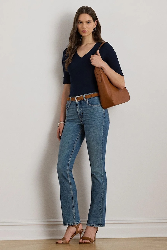 Îmbrăcăminte Lauren Ralph Lauren tricou din bumbac 200815843 bleumarin