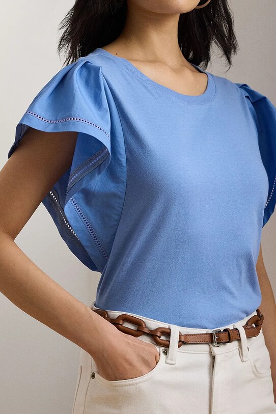 Tričko Lauren Ralph Lauren modrá 200963864