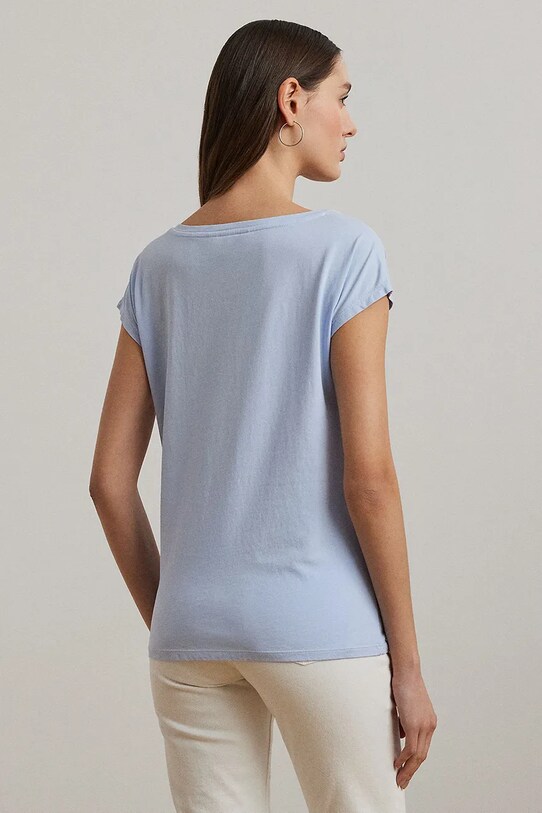 Βαμβακερό μπλουζάκι Lauren Ralph Lauren 200963873 μπλε SS25