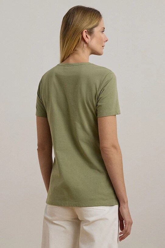 Lauren Ralph Lauren pamut póló 200963874 zöld SS25
