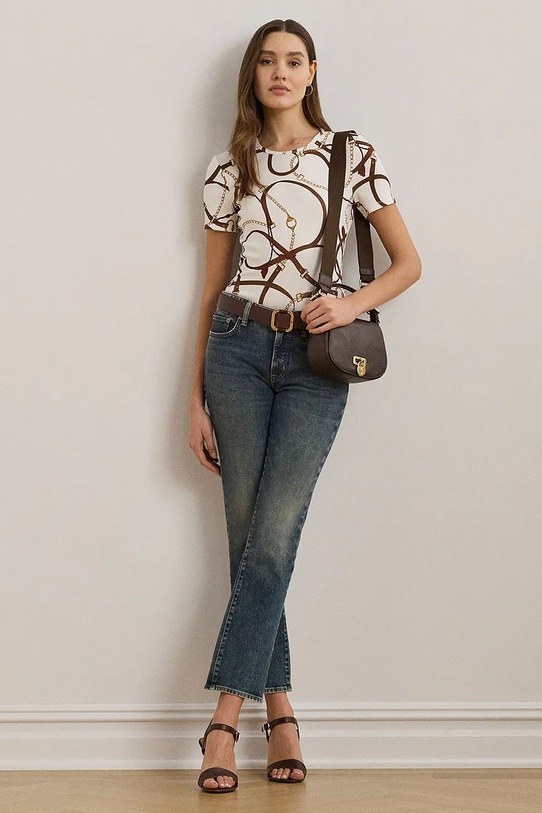 Одяг Бавовняна футболка Lauren Ralph Lauren 200963888 бежевий