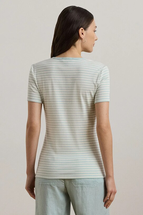 Бавовняна футболка Lauren Ralph Lauren 200963889 блакитний SS25