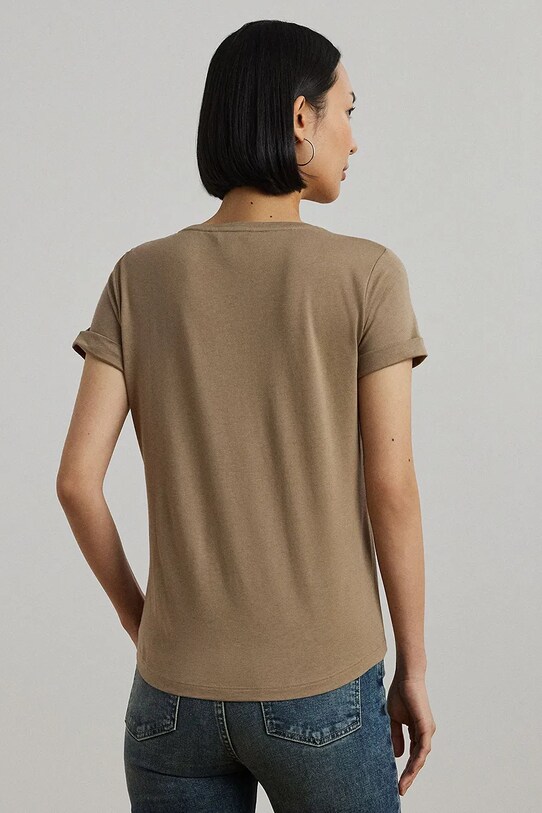 Μπλουζάκι Lauren Ralph Lauren 200963905 καφέ SS25