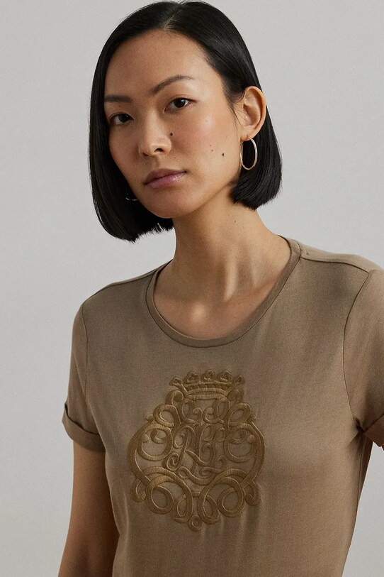 Μπλουζάκι Lauren Ralph Lauren καφέ 200963905