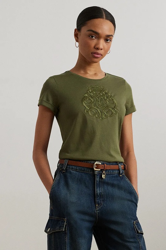 Tričko Lauren Ralph Lauren relaxed zelená 200963905
