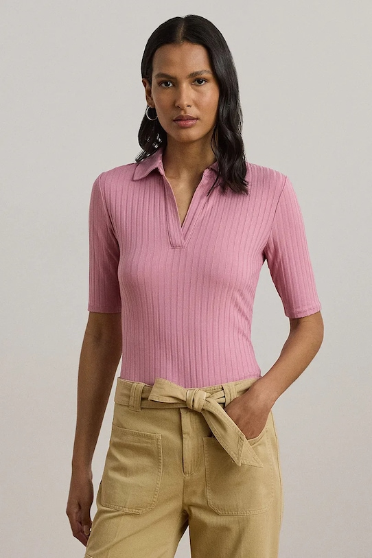 Lauren Ralph Lauren tricou uni roz 200963914