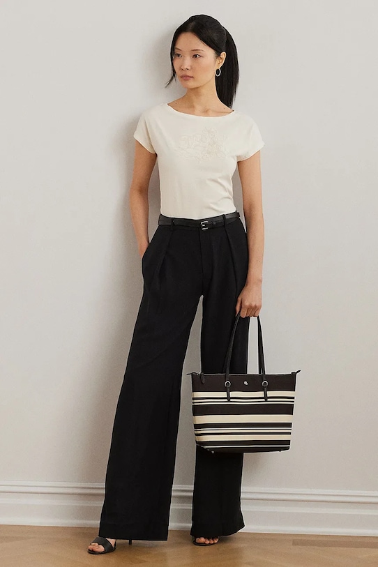 Odzież Lauren Ralph Lauren t-shirt bawełniany 200963933 beżowy