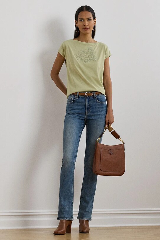Одяг Бавовняна футболка Lauren Ralph Lauren 200963933 зелений