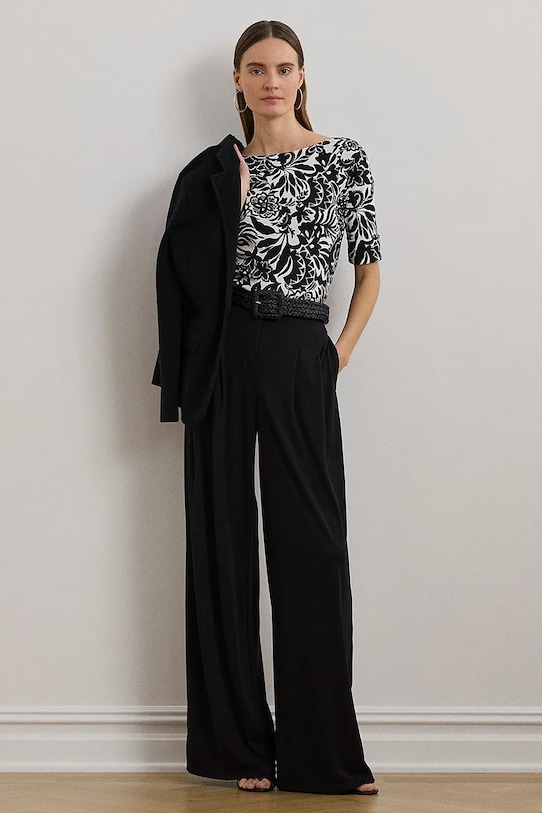 Îmbrăcăminte Lauren Ralph Lauren bluză din bumbac 200963940 negru