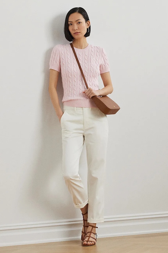 Oblečení Bavlněný svetr Lauren Ralph Lauren 200965880 růžová