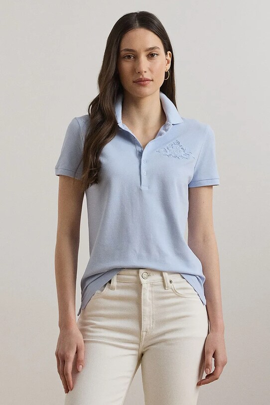 Lauren Ralph Lauren polo bawełniane bawełna niebieski 200966129