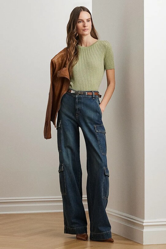 Ρούχα Μπλουζάκι Lauren Ralph Lauren 200968927 πράσινο
