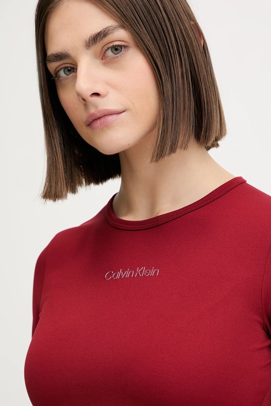 Calvin Klein Performance t-shirt treningowy bordowy LVGWS4K238