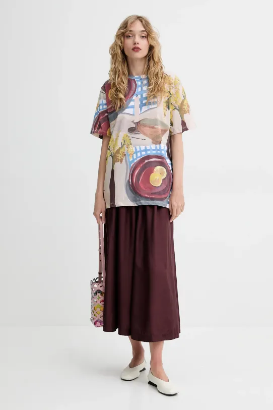 Bavlněné tričko Stine Goya SG.SS25.T009.2243 béžová SS25