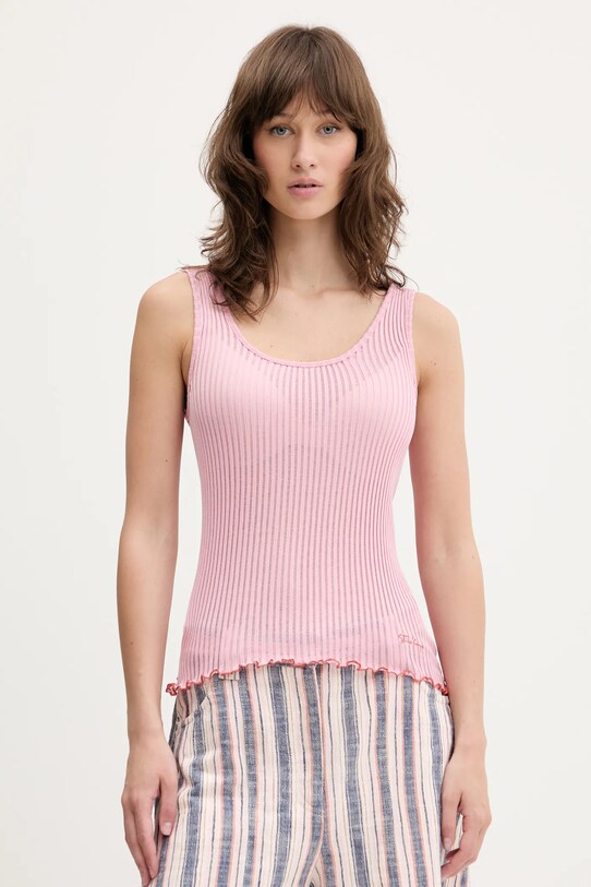 Stine Goya top jedwabny pozostałe różowy SG.SS25.T059.2355