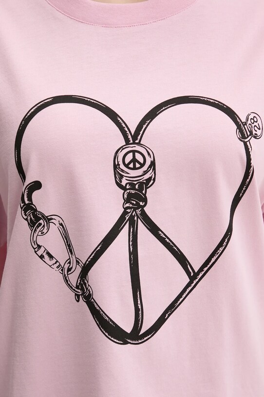 Moschino Jeans tricou din bumbac 0709.3229 roz